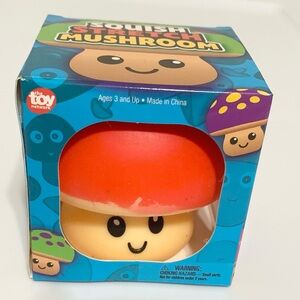Squish Stretch Mushroom NEW Squishy Sensory Toy RED